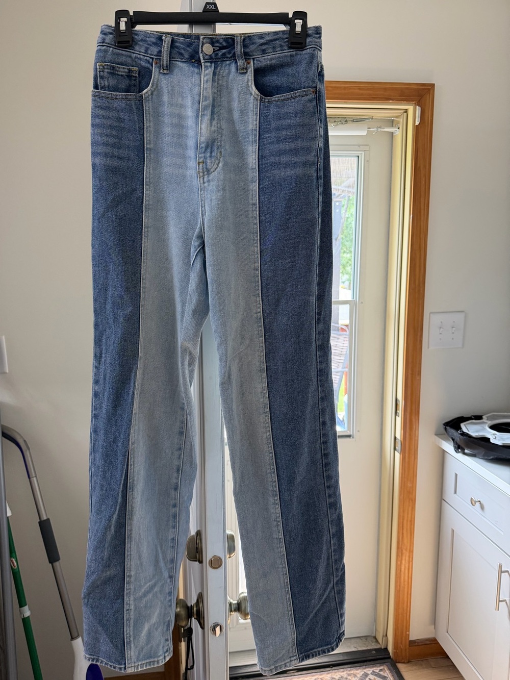 PacSun Two-Tone Blue Straight Leg Jeans